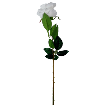Kwiaty sztuczne Róża - gałązka  (biała) VIP380/3