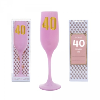 Kielich do szampana różowy - 40