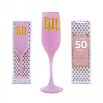 Kielich do szampana różowy - 50