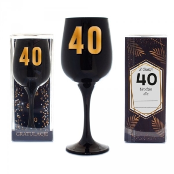 Kielich do wina czarny - 40