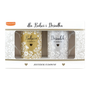 Kubek komplet kuk - Babcia cudowna/Dziadek cudowny
