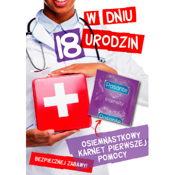 Karnet Gift M-48 - W dniu 18 urodzin (prezerwatywa)