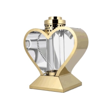 Lampion metalowy RT01-5037 - Serce (złoty)