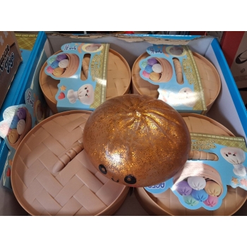 Gniotek, zabawka antystresowa - Pierożek - Dumpling  XXL (brokat)
