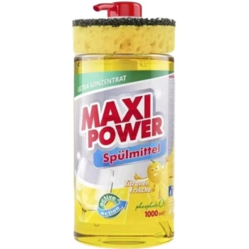 Płyn do naczyń z gąbką Maxi Power - Cytryna