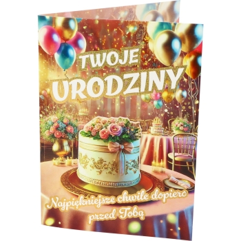 Karnet Nero A UR-001 - Twoje urodziny (tort)