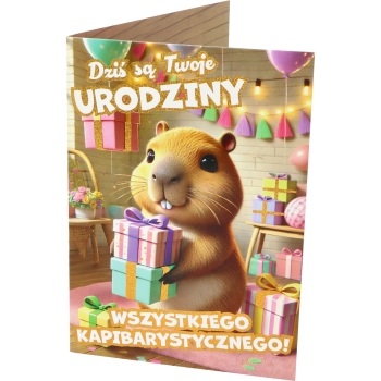 Karnet Nero A URD-080 - Dziś są Twoje urodziny (kapibara)