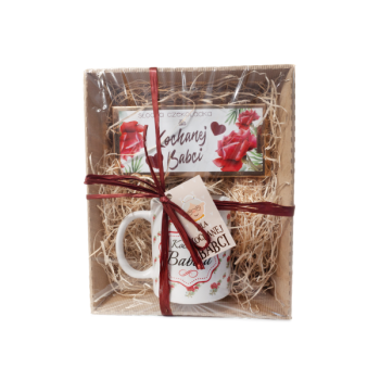 Zestaw kubek+czekolada - Kochana Babcia