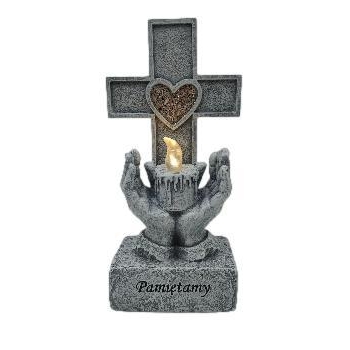 Figurka nagrobna led 1146 - Krzyż z sercem