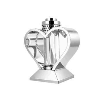 Lampion metalowy RT01-5037 - Serce (srebrny)