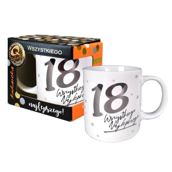 Kubek Premium Q818 - 18 Wszystkiego najlepszego