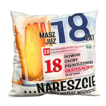 Poduszka MST - Masz już 18 lat (piwo, dowód)