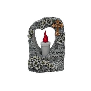 Figurka nagrobna led 1148 - Serce w ozdobnej ramie