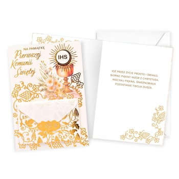 Karnet DK-1242 - Na Pamiątkę Pierwszej Komunii Świętej