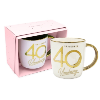 Kubek Elite EL-010 - Najlepsze 40 urodziny! (róźowy)