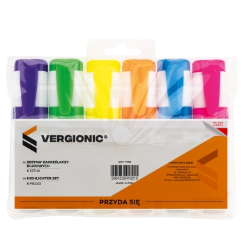 Zestaw zakreślaczy biurowych 6 szt 7338