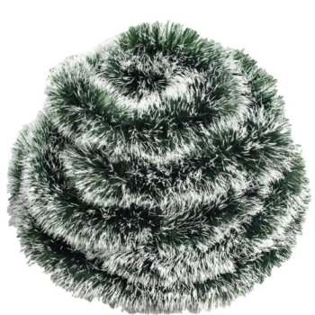 Łańcuch choinkowy 70 - Zielony z białymi końcówkami