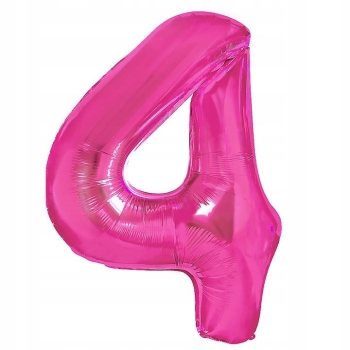 Balon cyfra różowy - 4