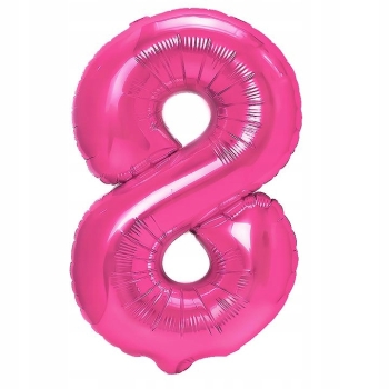 Balon cyfra różowy - 8