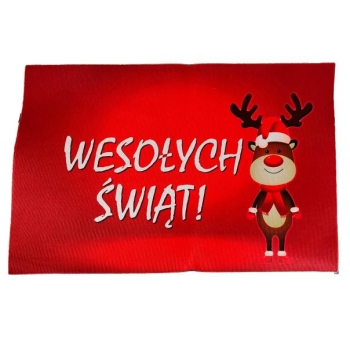 Dywanik świąteczny DYR50501F - Wesołych Świąt (renifer)