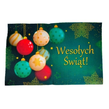 Dywanik świąteczny DYR50501D - Wesołych Świąt (bombki)