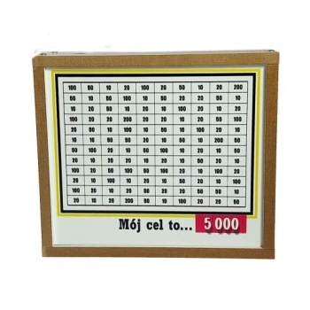 Skarbonka drewniana - Zbieram na nowy Music set i nowe hobby