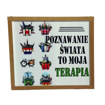 Skarbonka drewniana - Poznawanie świata to moja terapia