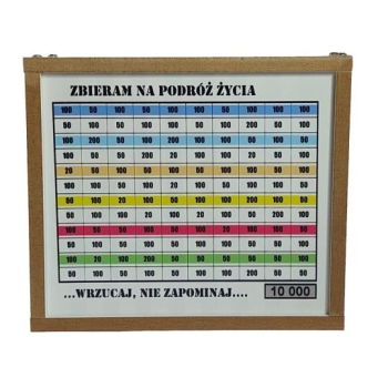 Skarbonka drewniana - Poznawanie świata to moja terapia