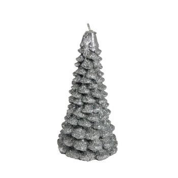 Świeczka - Choinka A6998 (srebrna)