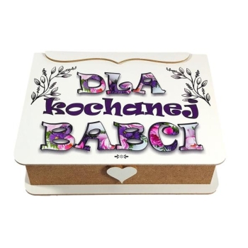 Szkatułka drewniana - Dla kochanej Babci