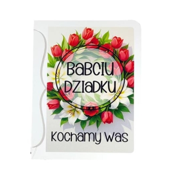 Szkatułka drewniana - Babciu Dziadku kochamy was