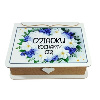 Szkatułka drewniana - Dziadku kochamy Cię