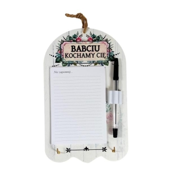 Notes z haczykami na klucze - Babciu kochamy Cię