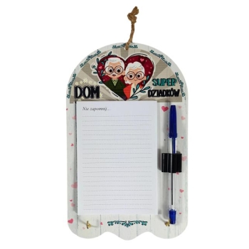 Notes z haczykami na klucze - Dom super Dziadków