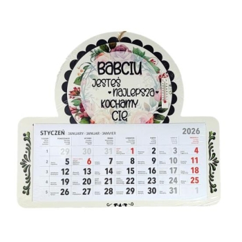 Kalendarz z termometrem - Babciu jesteś najlepsza kochamy Cię