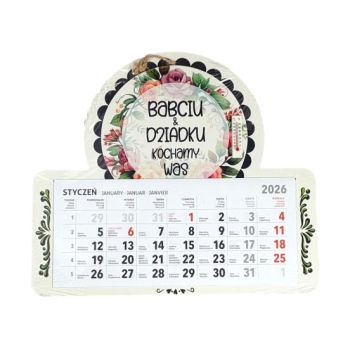 Kalendarz z termometrem - Babciu&Dziadku kochamy was