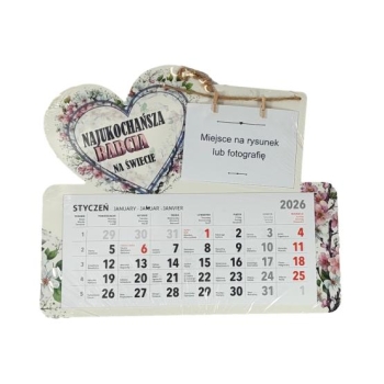 Kalendarz z fotografią  - Najukochańsza Babcia na świecie