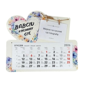 Kalendarz z fotografią  - Babciu kochamy Cię