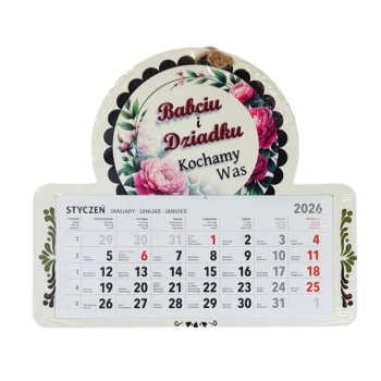 Kalendarz - Babciu i Dziadku kochamy was (piwonie)