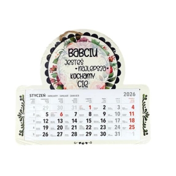 Kalendarz - Babciu jesteś najlepsza kochamy Cię