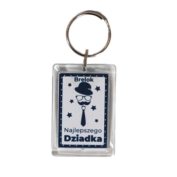 Brelok prostokąt - Brelok najlepszego Dziadka