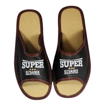 Kapcie - Super Dziadek rozmiar 42 (odkryte palce)