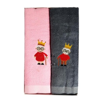 Komplet 2 ręczników 70x140 cm - Dla Babci/Dla Dziadka