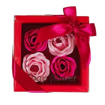 Róże mydlane 4 szt 7924 (różowe)