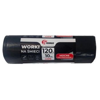 Worki na śmieci 120l z taśmą 8674