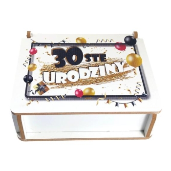 Skrzynka drewniana - 30ste urodziny