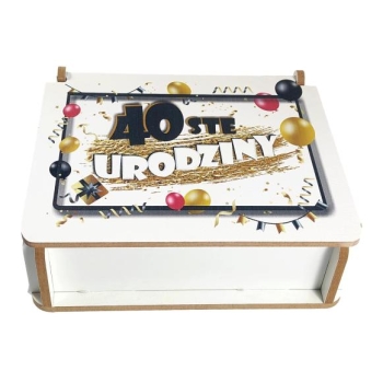 Skrzynka drewniana - 40ste urodziny