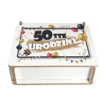 Skrzynka drewniana - 50ste urodziny