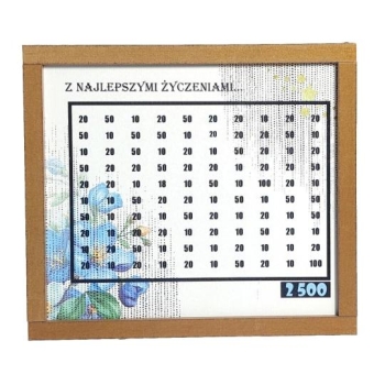 Skarbonka drewniana - Wszystkiego najlepszego z okazji urodzin (niebieska)
