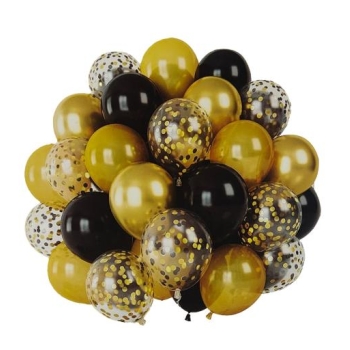 Balony 20 szt 0267 (złoto-czarne)